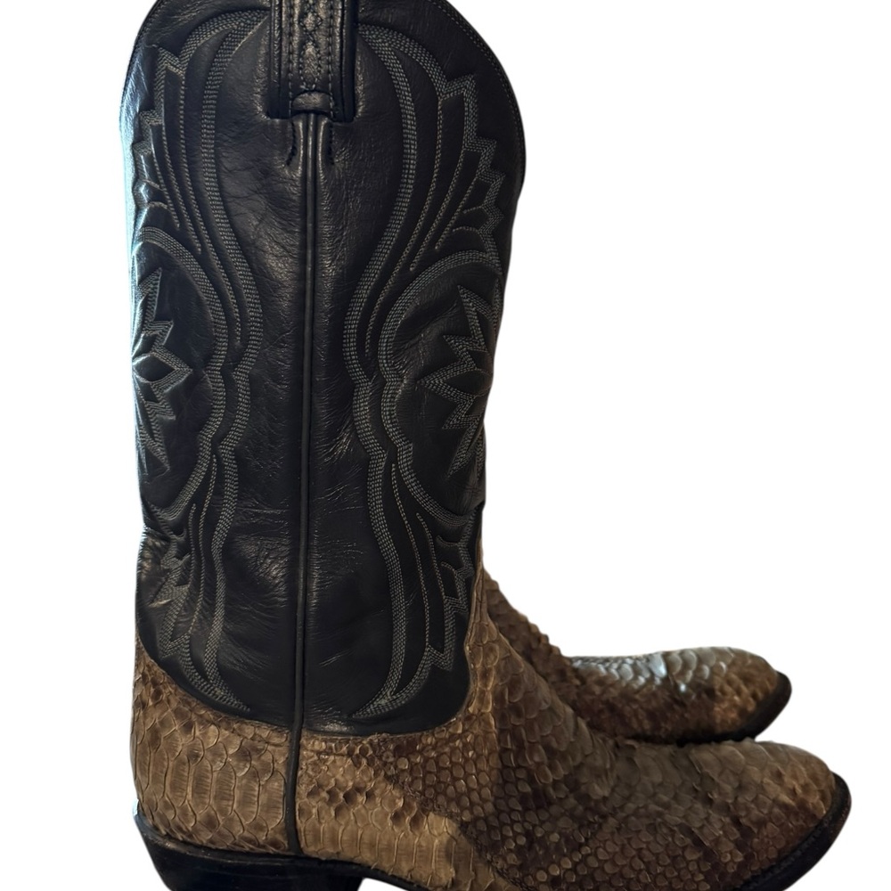 Tony Lama Black and Tan Western Boots